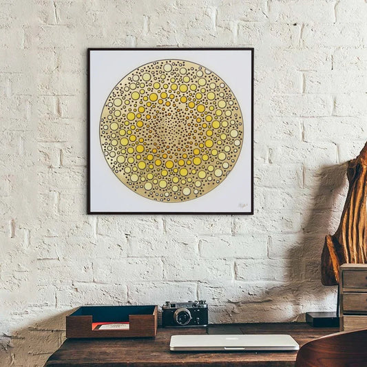 Golden Embossed Wall Painting For Home Decoration