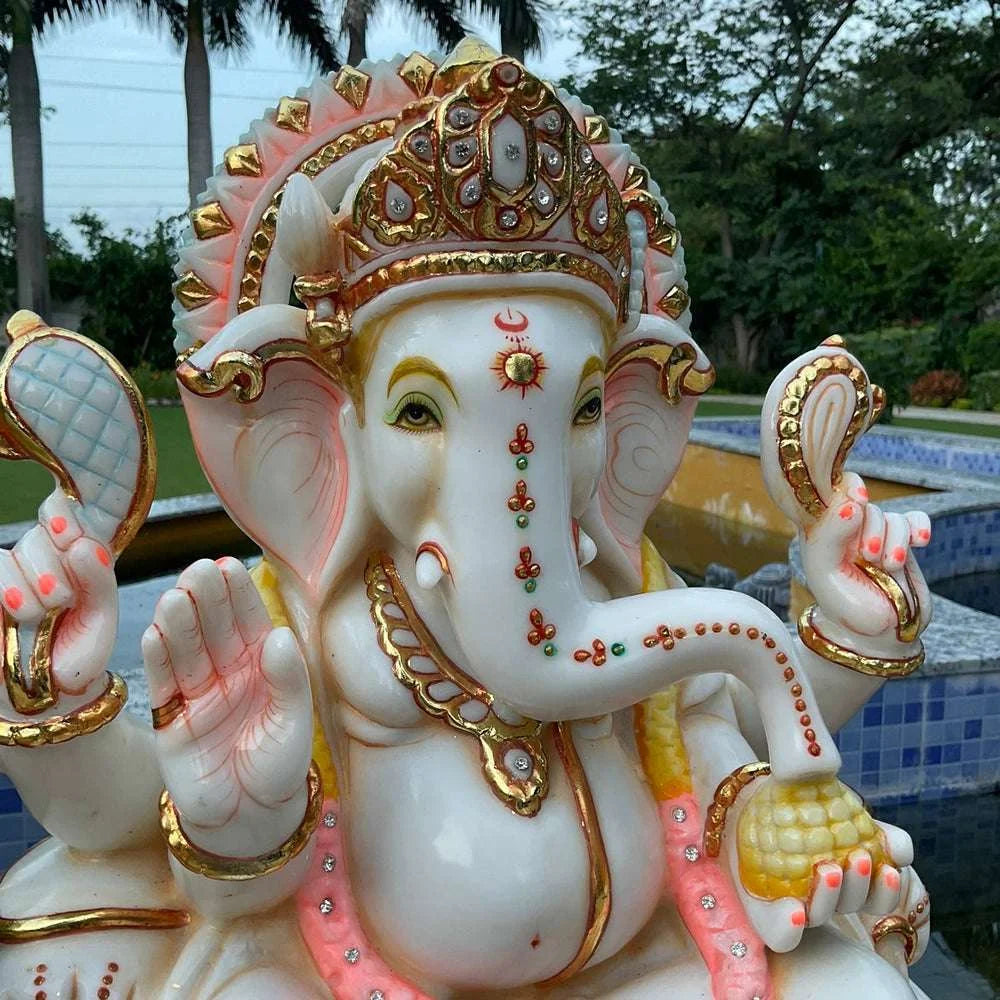 Marble Handmade Lord Ganesha Big Statue