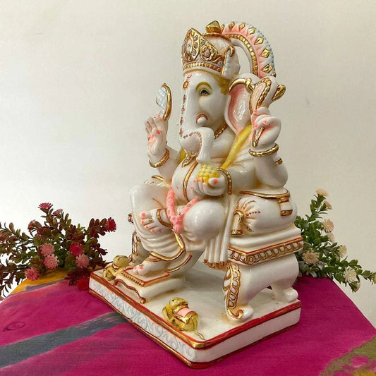 Marble Handmade Lord Ganesha Big Statue
