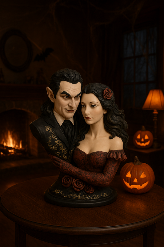 Multicolour Vampire Couple Halloween Decoration 31x25cm