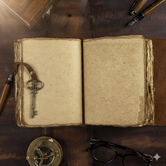 Antique Brown Leather Journal - Handmade Antique Stone Journal For Students & Office