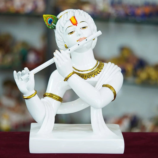 Marble Handmade Beautiful Flute Krishna