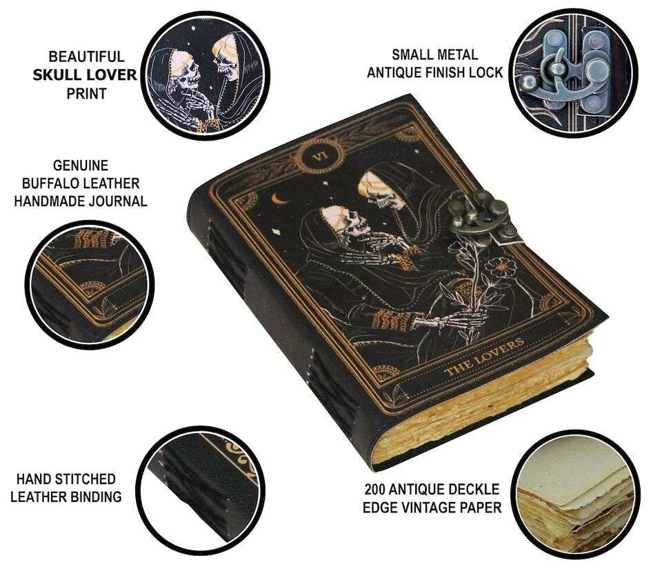Antique Lover Leather Journal - Handmade Antique Stone Journal For Students & Office