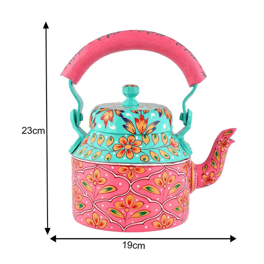 Hand-Painted Aluminium Tea Kettle – 750 ml for Kitchen Décor, Home Décor