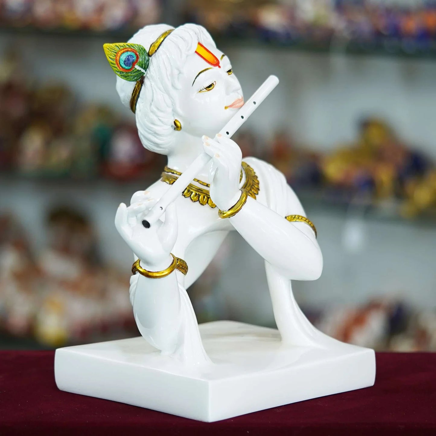 Marble Handmade Beautiful Flute Krishna