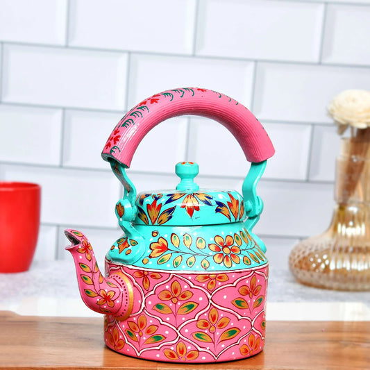 Hand-Painted Aluminium Tea Kettle – 750 ml for Kitchen Décor, Home Décor