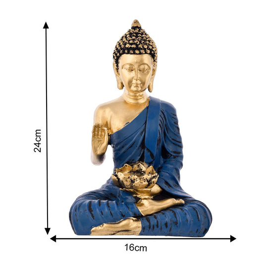 Beautiful Sitting Buddha Idol Statue Golden