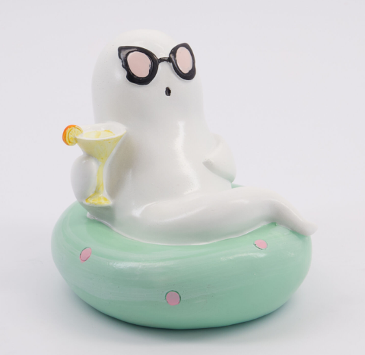 White Ghost Halloween Decoration 13x12cm