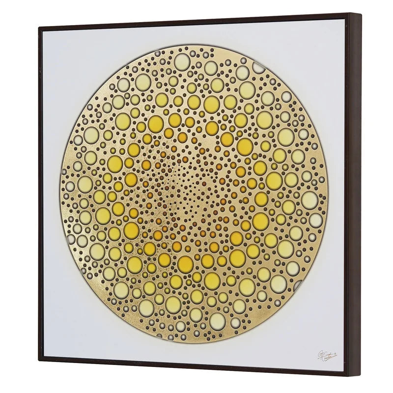 Golden Embossed Wall Painting For Home Decoration