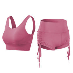 Women Short Leggings Sports Bra Set Activewear Workout Fitness Suit