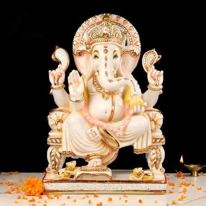 Marble Handmade Lord Ganesha Big Statue