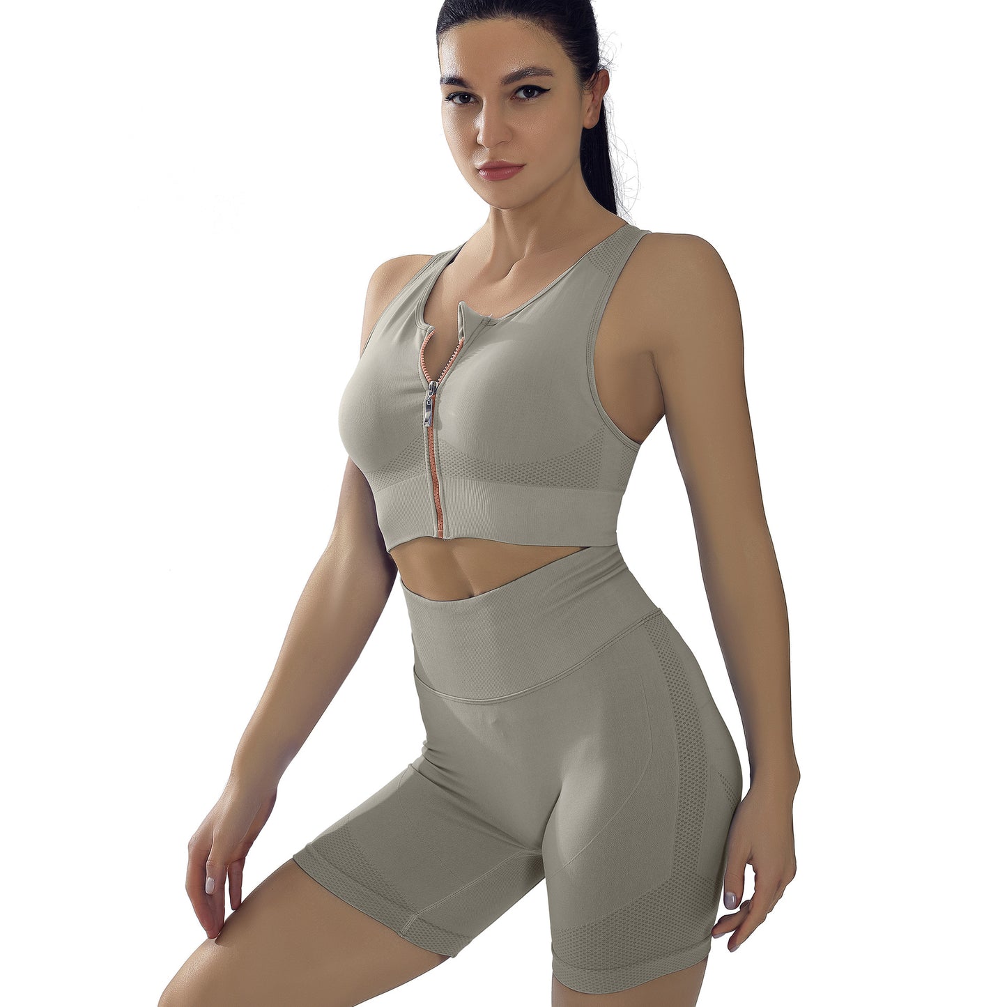 Two Piece Women High Strength Shockproof Yoga Suit