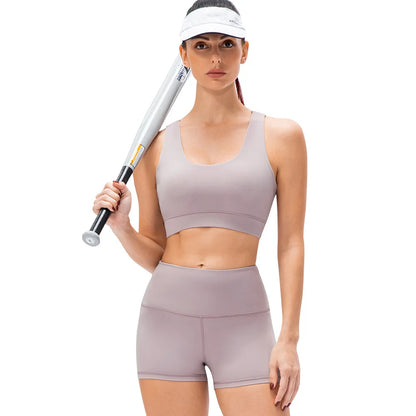 Women Fitness Workout Crop Top High Impact Yoga Sexy Sports Bra Suit