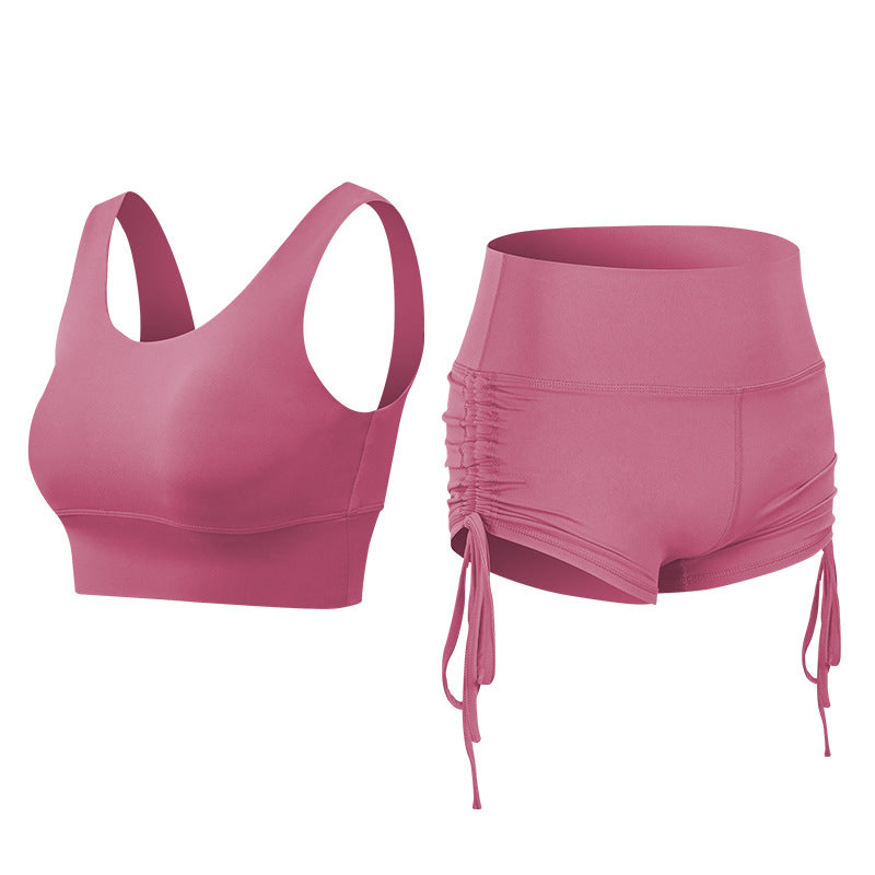 Women Short Leggings Sports Bra Set Activewear Workout Fitness Suit