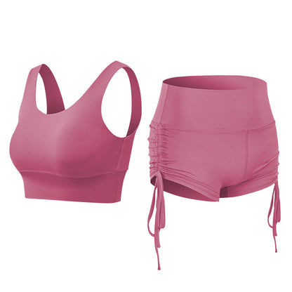 Women Short Leggings Sports Bra Set Activewear Workout Fitness Suit