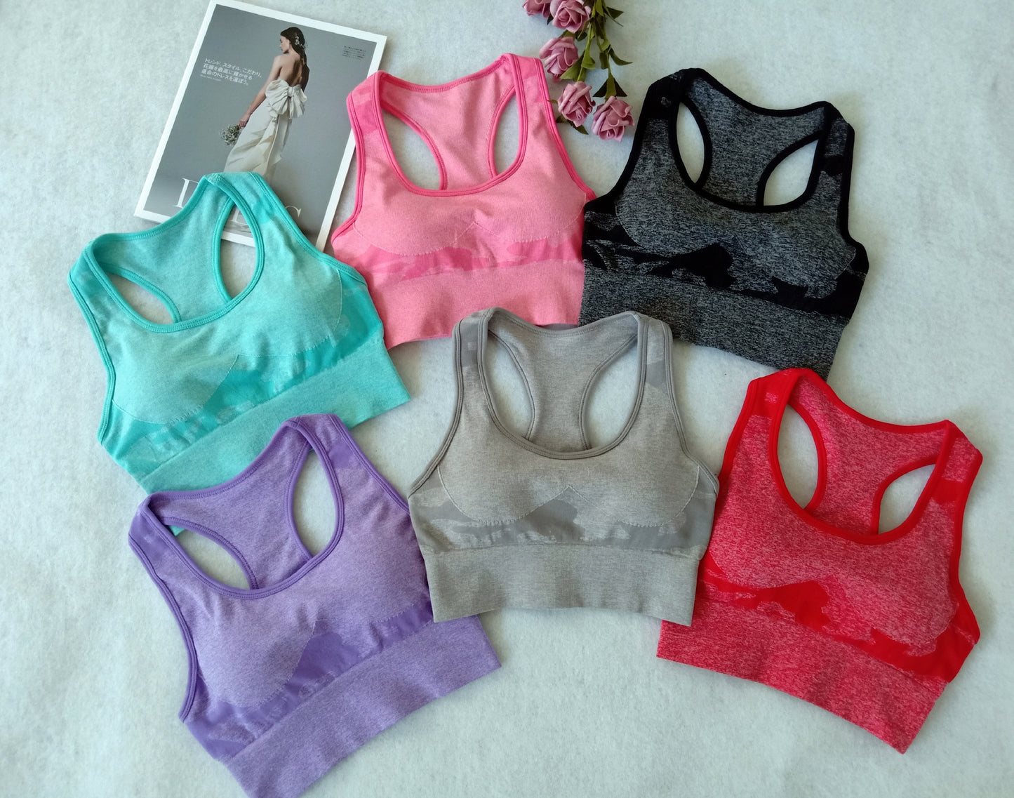 Women Seamless Fitness Yoga Bra Sport Fashionable Yoga Wear