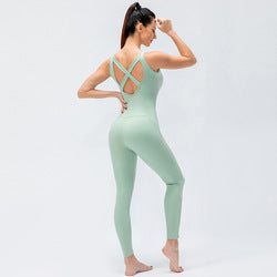 Ladies One Piece Yoga Jumpsuit Fitness Leggings Set