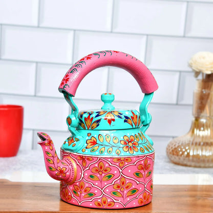 Hand-Painted Aluminium Tea Kettle – 750 ml for Kitchen Décor, Home Décor