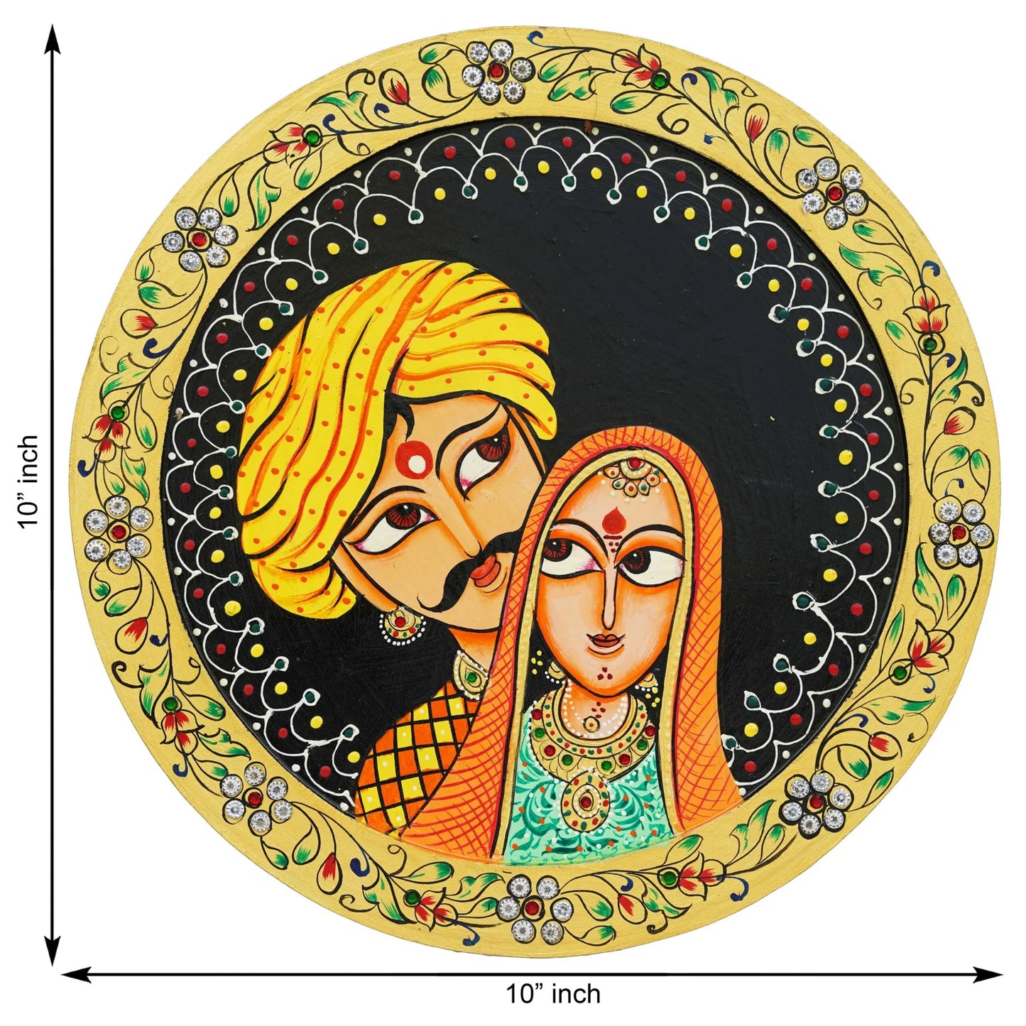 Handmade Rajasthani Man & Woman Pichwai Painting