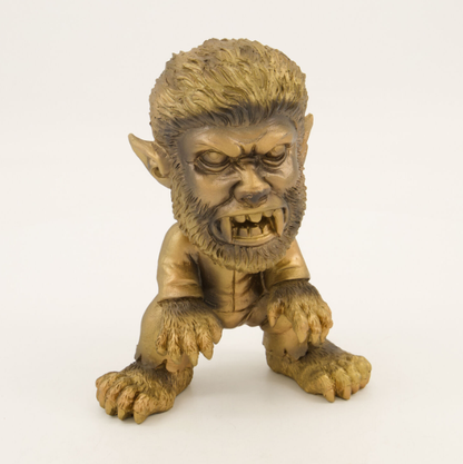 Golden Tone Werewolf Halloween Decor 21x16cm