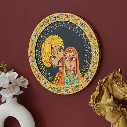 Handmade Rajasthani Man & Woman Pichwai Painting
