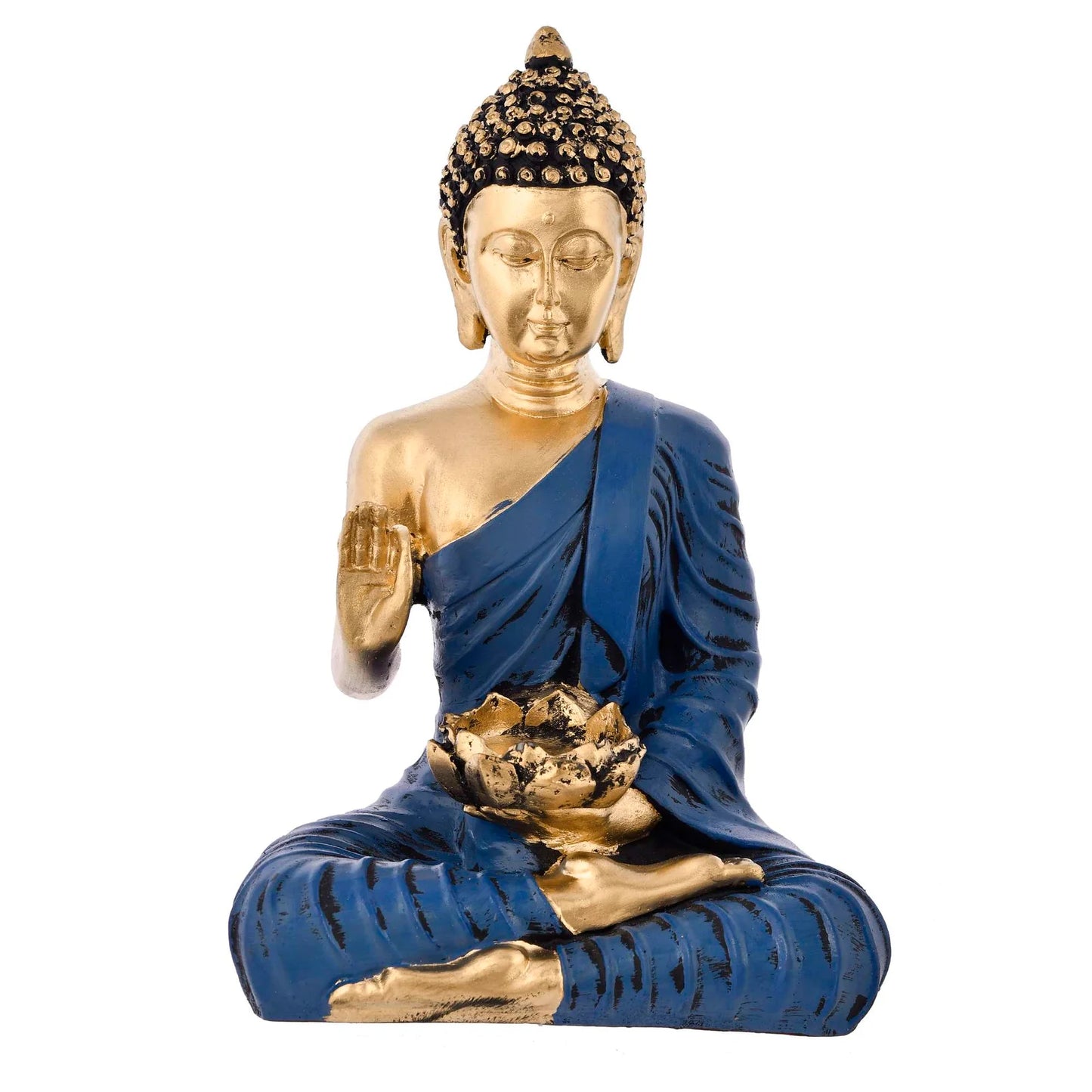 Beautiful Sitting Buddha Idol Statue Golden