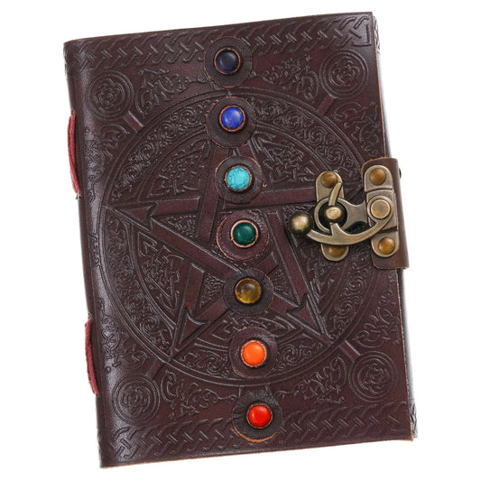Seven Stone Leather Journal - Handmade Antique Stone Journal For Students & Office