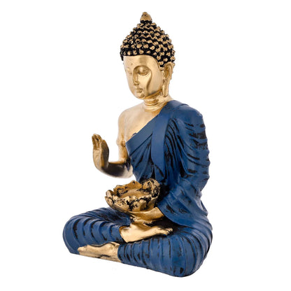 Beautiful Sitting Buddha Idol Statue Golden
